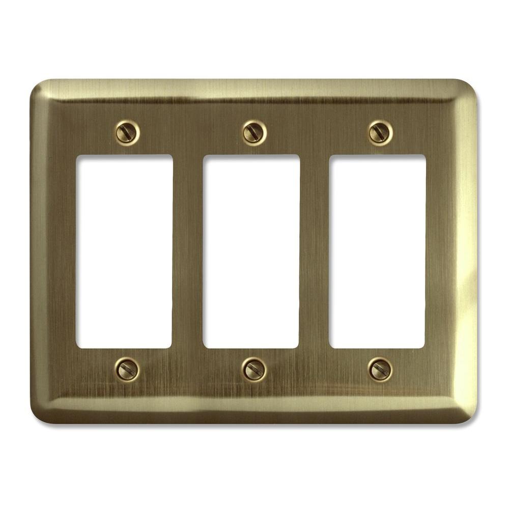 3 Brass Rocker Switch Plates Switch Plates The Home Depot