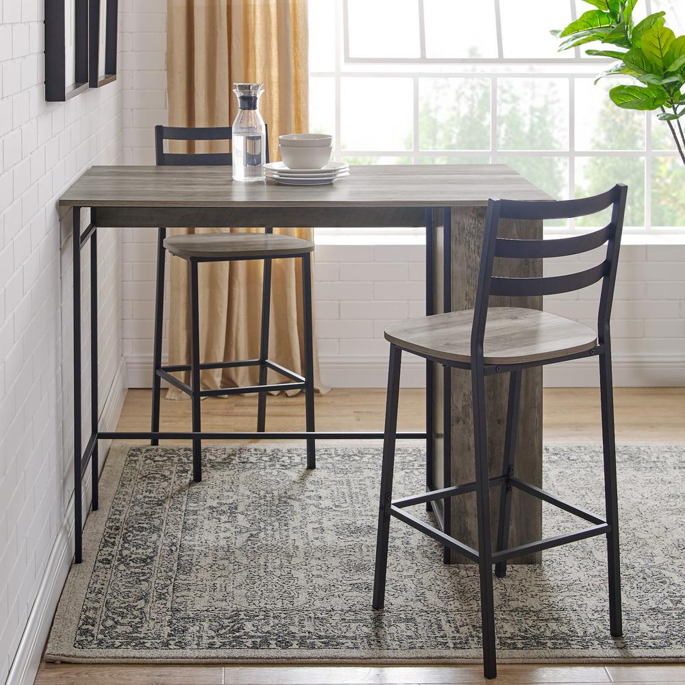 Welwick Designs 3 Piece Grey Wash Drop Leaf Counter Table Set Hd8335 The Home Depot - Grey Dining Room Set With Leaf Welwick Designs 3 Piece Grey Wash Drop Leaf Counter Table Set Hd8335 The Home Depot - Grey Dining Room Set With Leaf