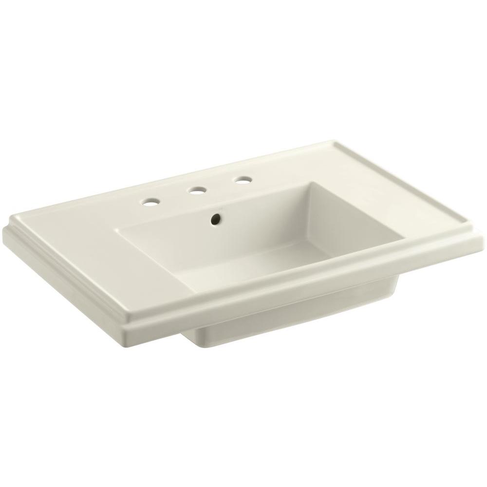 Kohler Tresham 30 In Fireclay Pedestal Sink Basin Biscuit With Kohler Tresham 30 In Fireclay Pedestal Sink Basin Biscuit With Overflow Drain