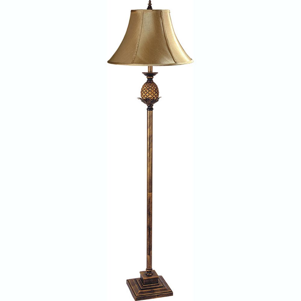 ORE International 65 in. Pineapple Floor Lamp Antique Gold-9001F - The Home Depot