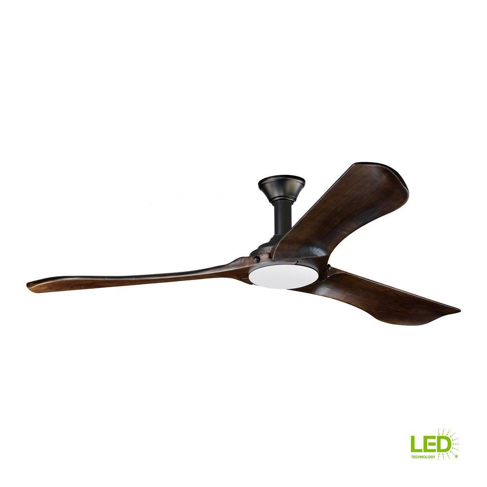 Led Monte Carlo Lighting The Home Depot Led Indoor Matte Black Ceiling Fan
