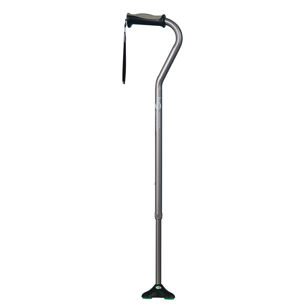 Hugo Mobility QuadPod Offset Cane with Ultra Stable Cane Tip, Smoke731