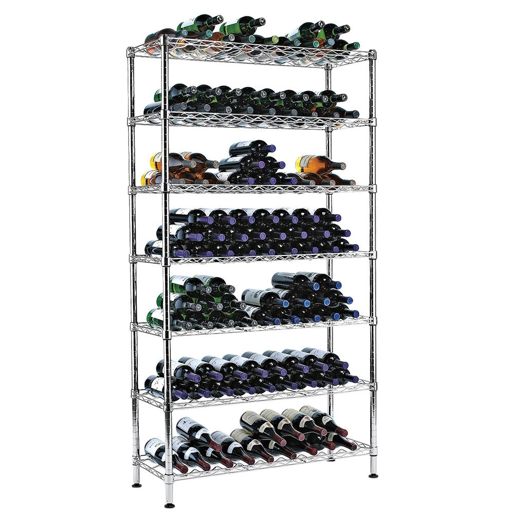 Wine Enthusiast 35 5 In W X 65 In H Steel Pantry Wine Rack 7