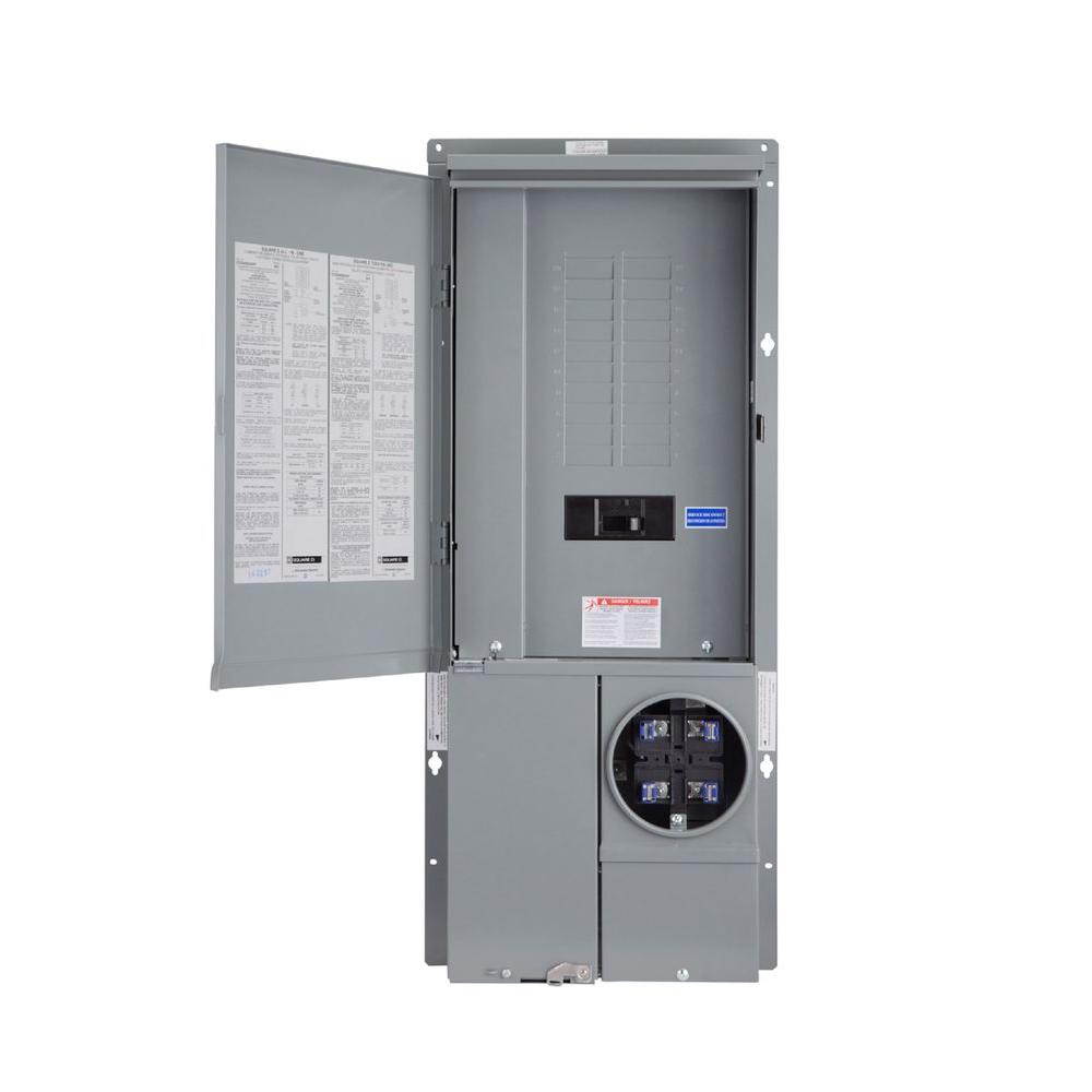 Square D Homeline 125 Amp 20Space 40Circuit Outdoor Ring