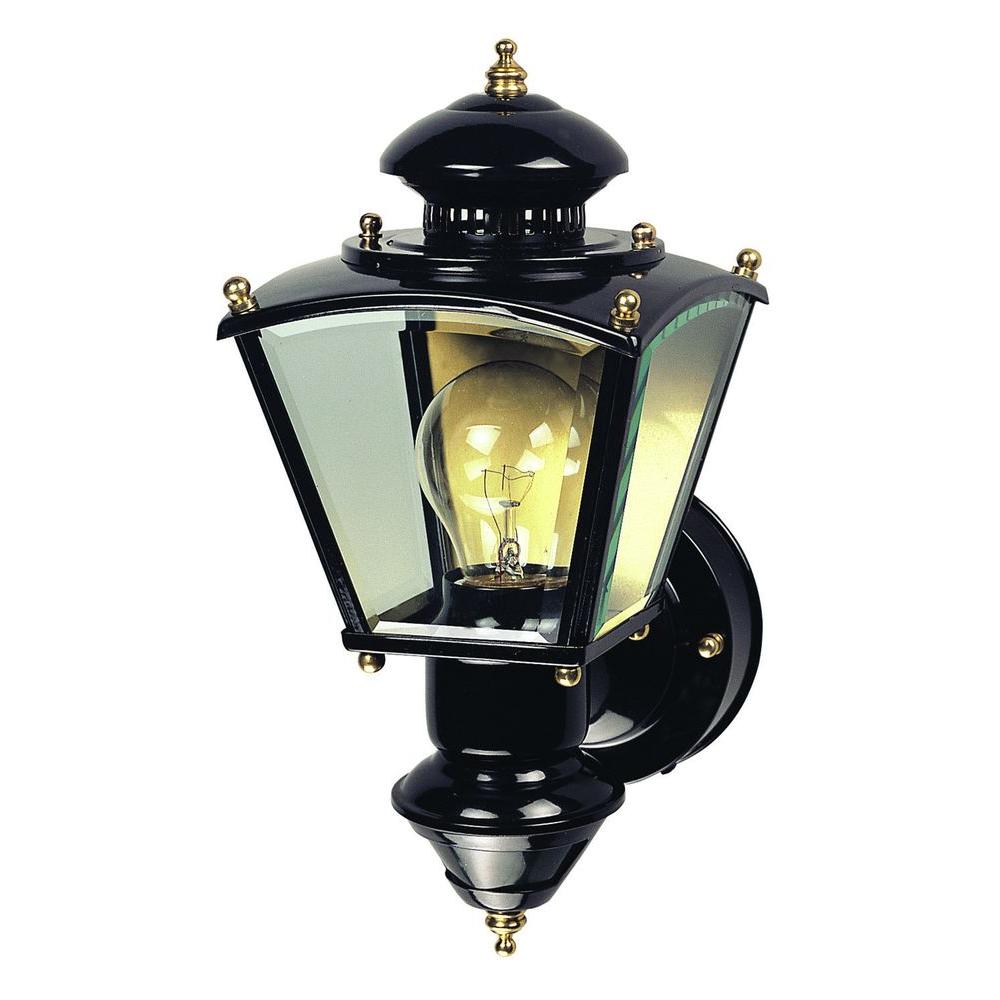Heath Zenith Outdoor Wall Lighting The Home Depot 150 Black Charleston Coach