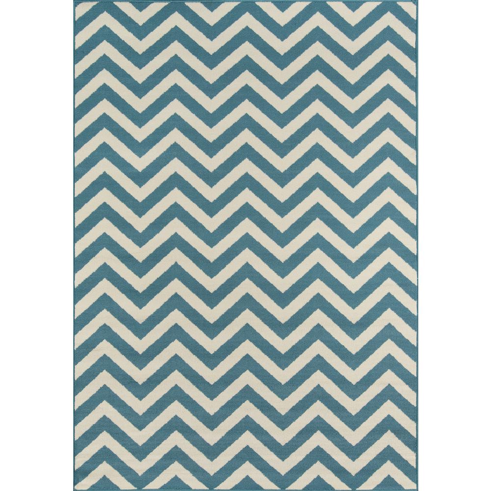 Momeni Baja Chevron Blue 3 Ft 11 In X 5 7 Indoor Outdoor Area Rug
