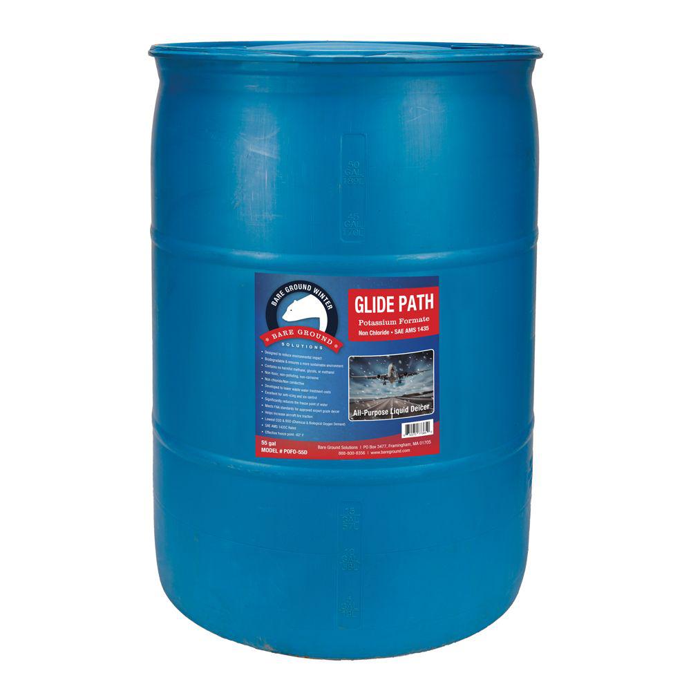 Bare Ground 55 Gal. Drum Liquid AntiSnow/DeIcerPoFo55D The Home Depot
