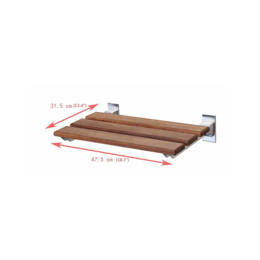 Anzzi Bohemian Wall Mounted Teak Shower Seat Anzzi Bohemian Wall Mounted Teak Shower Seat