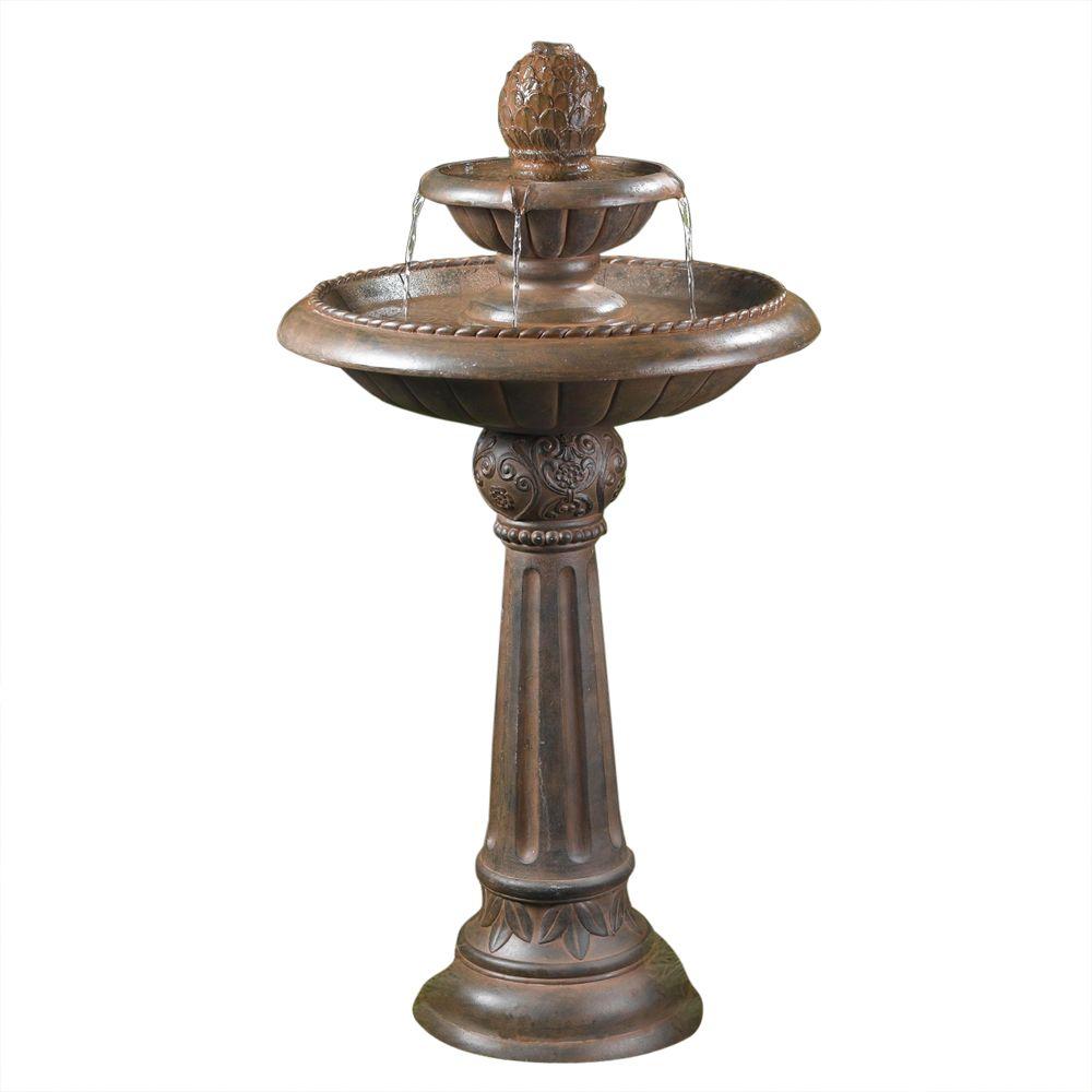 Mission Freestanding Fountains The Home Depot Ananas Pineapple Tier Outdoor Fountain
