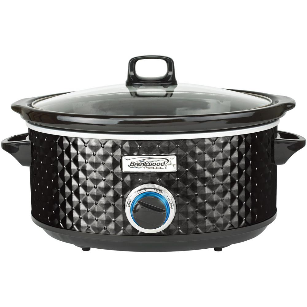 BLACK+DECKER 7 Qt. Programmable Brushed Stainless Steel Slow Cooker
