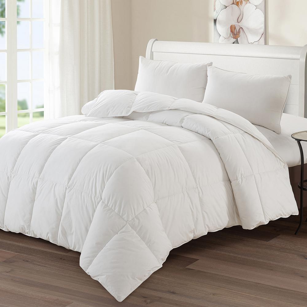 Ac Pacific Luxury Goose Down Medium Warmth Comforter King 104 X 88 Comfort Goose K The Home Depot