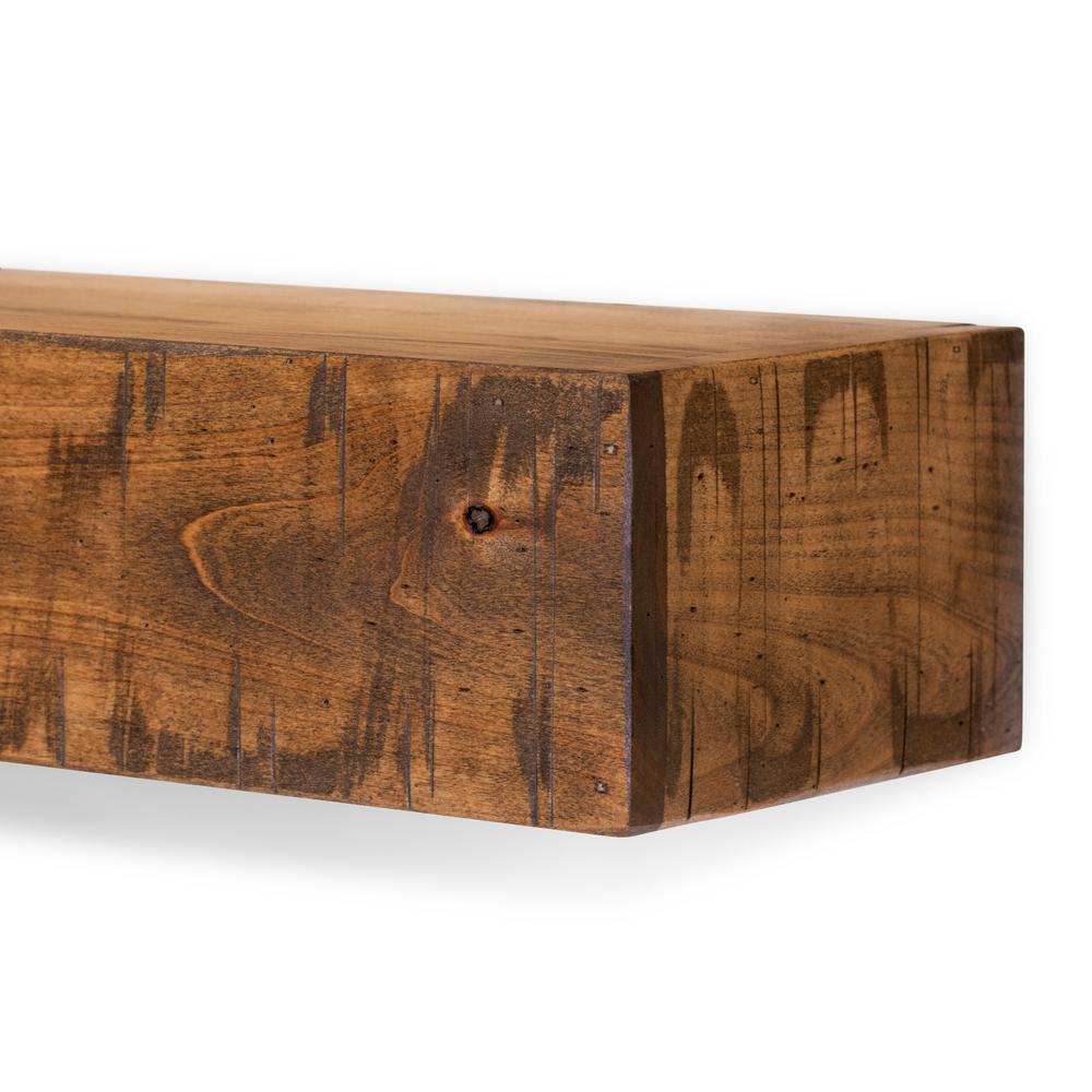 Rustic 36 In Aged Oak Mantel M Rust 3605 Agok None The Home Depot