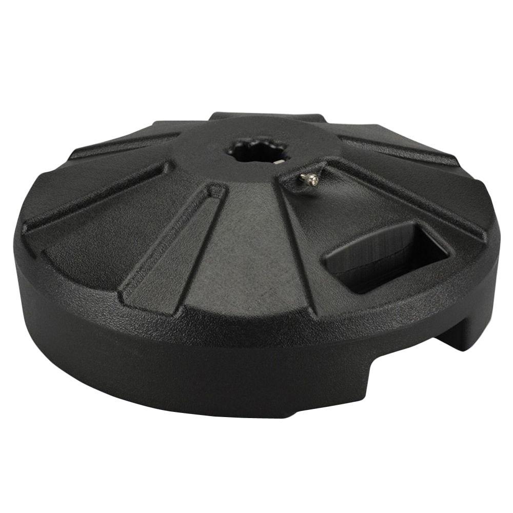 Fiberbuilt Umbrellas Plastic patio base 16 in. Dia x 9 in. oah in black
