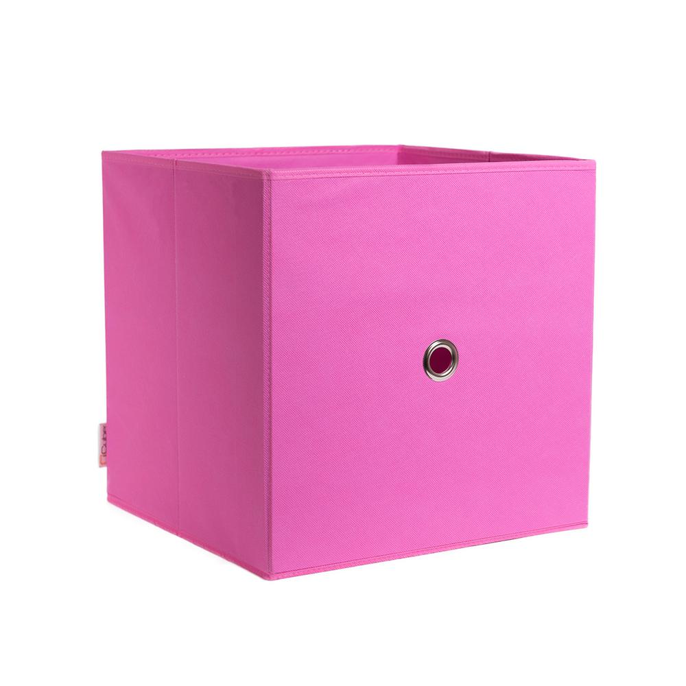 Icube 13 In D X 13 In H X 13 In W Bubblegum Pink Fabric Cube Storage Bin Cu0701 The Home Depot