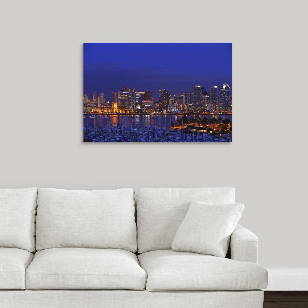 Greatbigcanvas 36 In X 24 In Aerial View Of San Diego Skyline San Diego California Usa By Stuart Westmorland Canvas Wall Art 1902536 24 36x24 The Home Depot