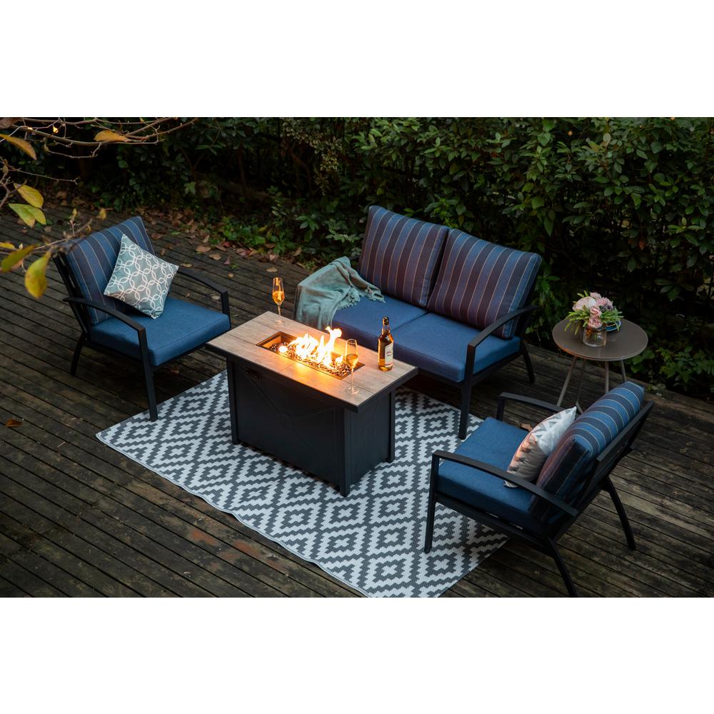 patio seating pit fire piece outdoor cushions conversation aluminum nuu garden capacity homedepot