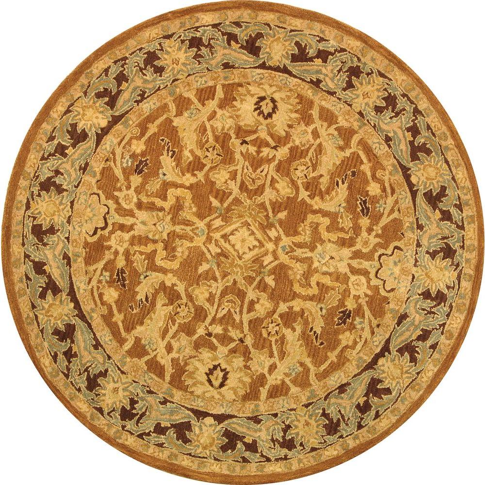 Safavieh Anatolia Brown Plum 6 Ft X Round Area Rug An545a 6r Safavieh Anatolia Brown Plum 6 Ft X Round Area Rug