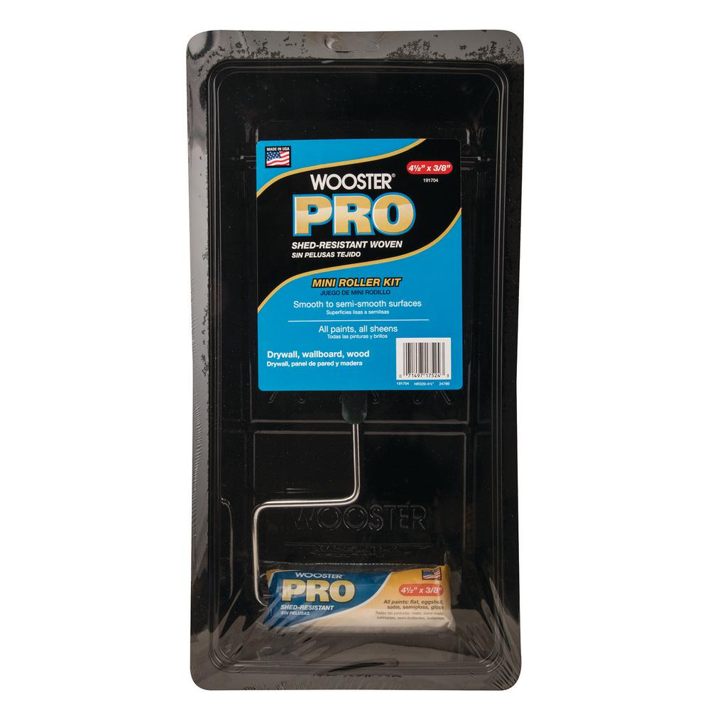 Wooster Pro 3Piece Mini Roller Tray Set0HR3290044 The Home Depot