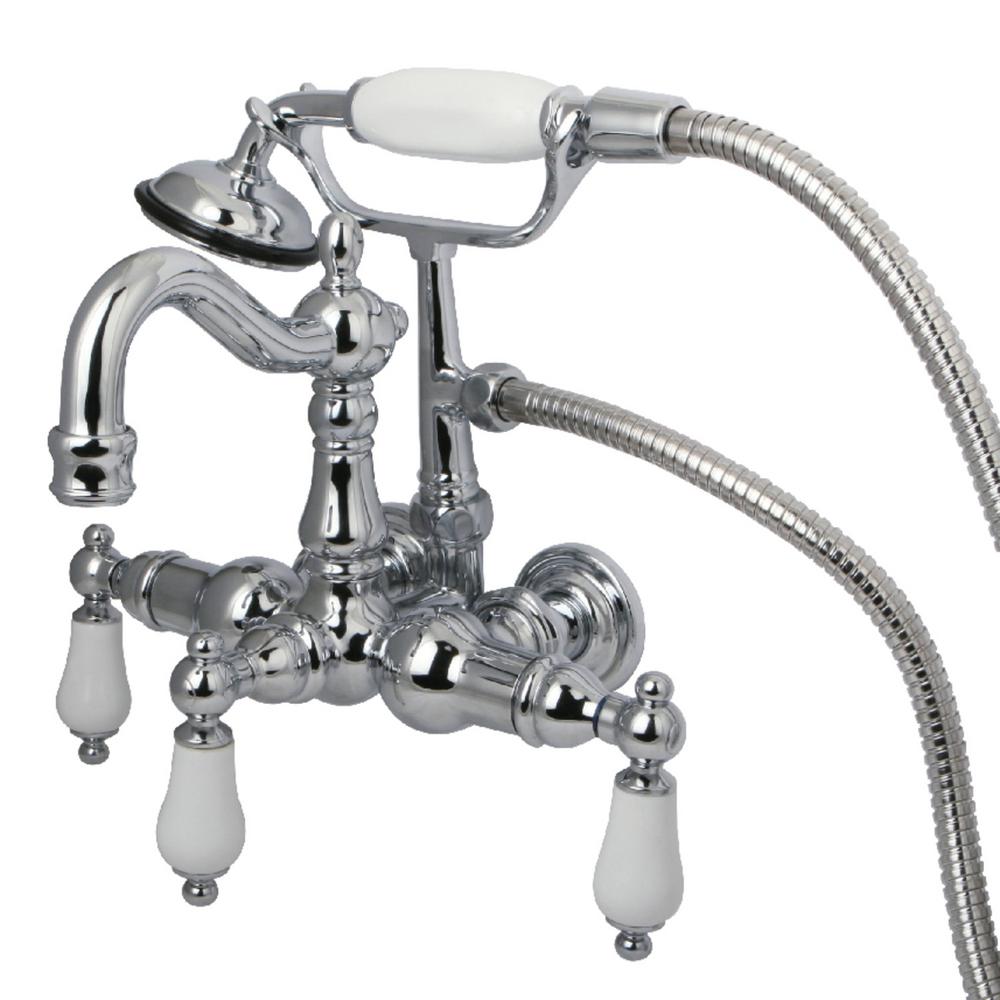 Kingston Brass Victorian 33/8 in. Center 3Handle Claw Foot Tub Faucet