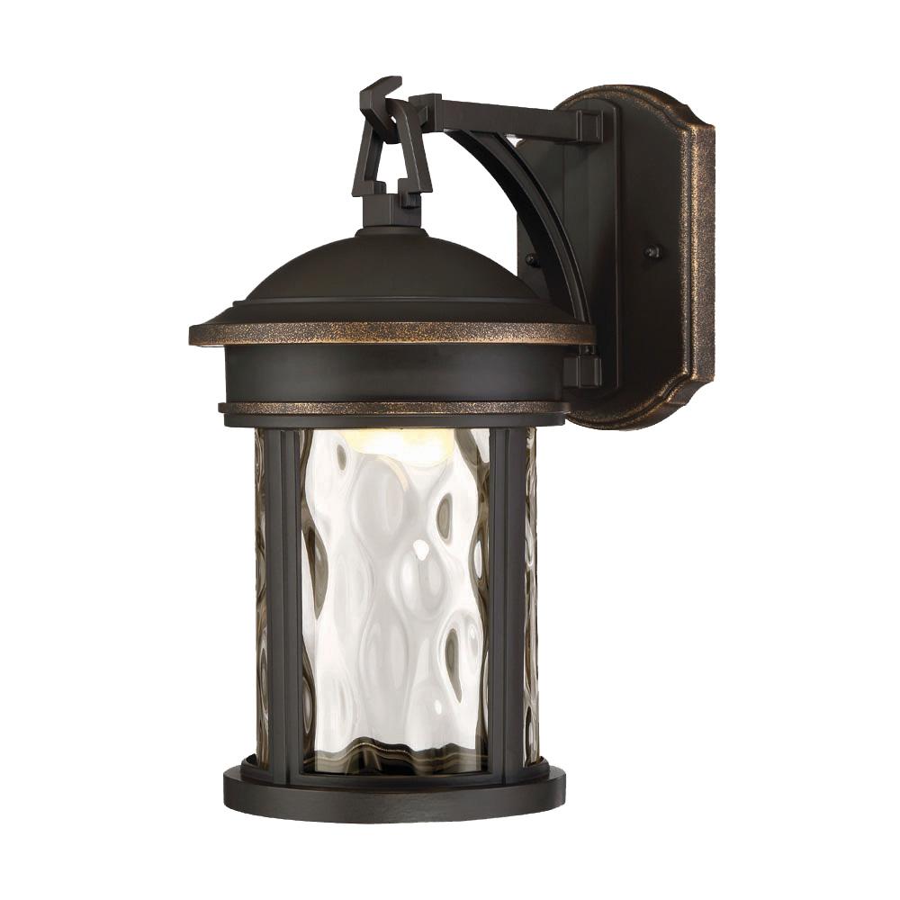 Envirolite Outdoor Wall Mounted Lighting The Led Olympic Bronze Outdoor Wall Lantern With Clear Hammered Gl Shade