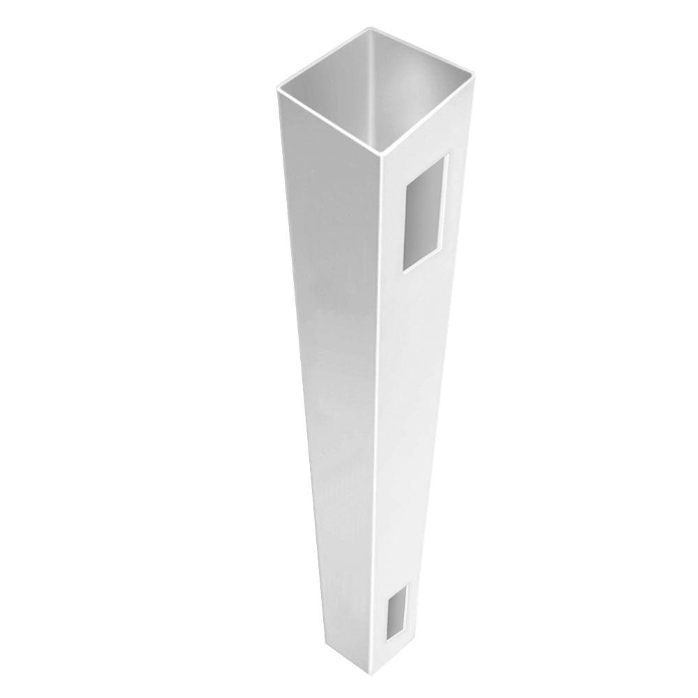 Veranda 5 in. x 5 in. x 8 ft. White Vinyl Routed Fence End/Gate Post