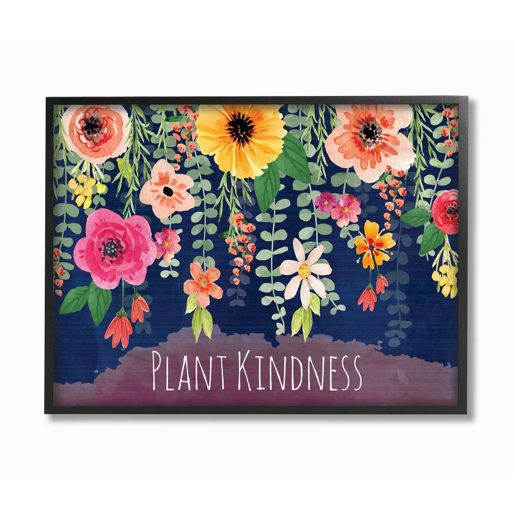 The Stupell Home Decor Collection 16 In X 20 In Plant Kindness Colorful Falling Floral Arrangement Black Framed Wall Art By Nd Art Mwp 599 Fr 16x20 The Home Depot