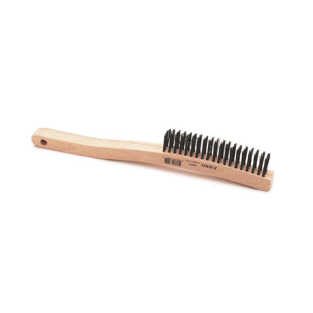 Lincoln Electric 3 x 19 rows Carbon Wire, Wood Handle BrushKH584 The