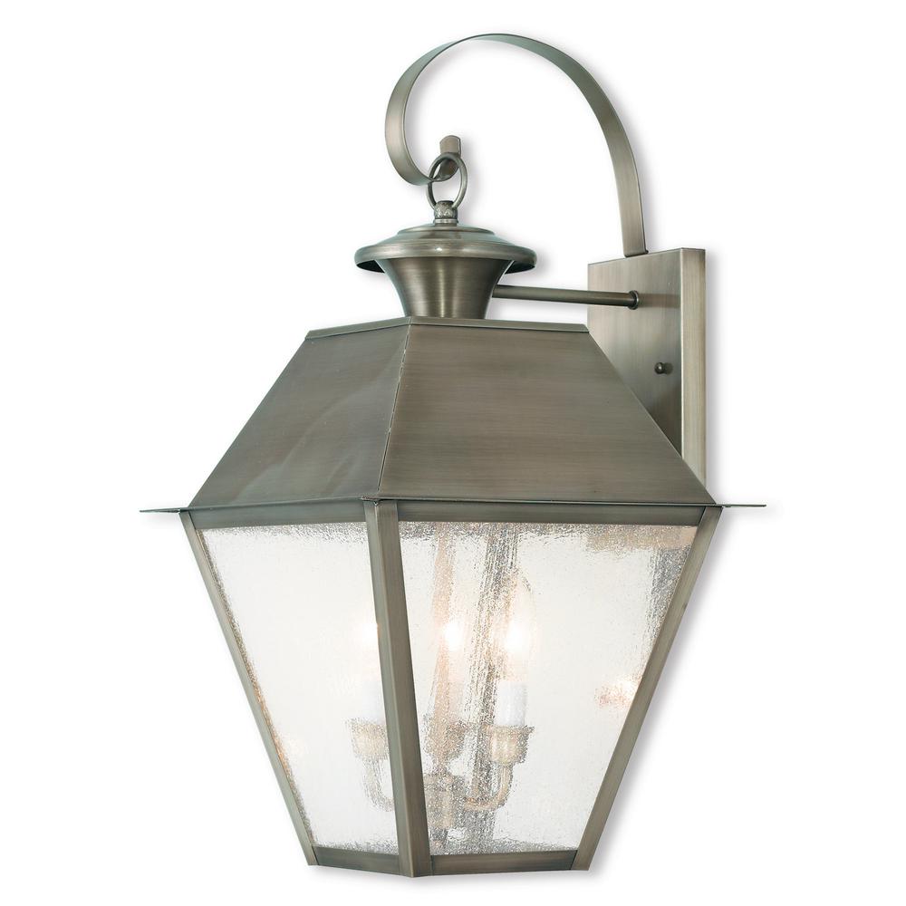 Troy Lighting French Quarter 2 Light Aged Pewter Outdoor Wall Troy Lighting French Quarter 2 Light