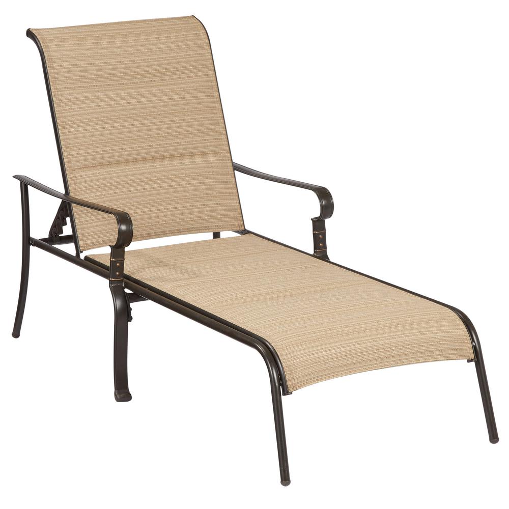 Hampton Bay Belleville Padded Sling Outdoor Chaise LoungeFLS80132A