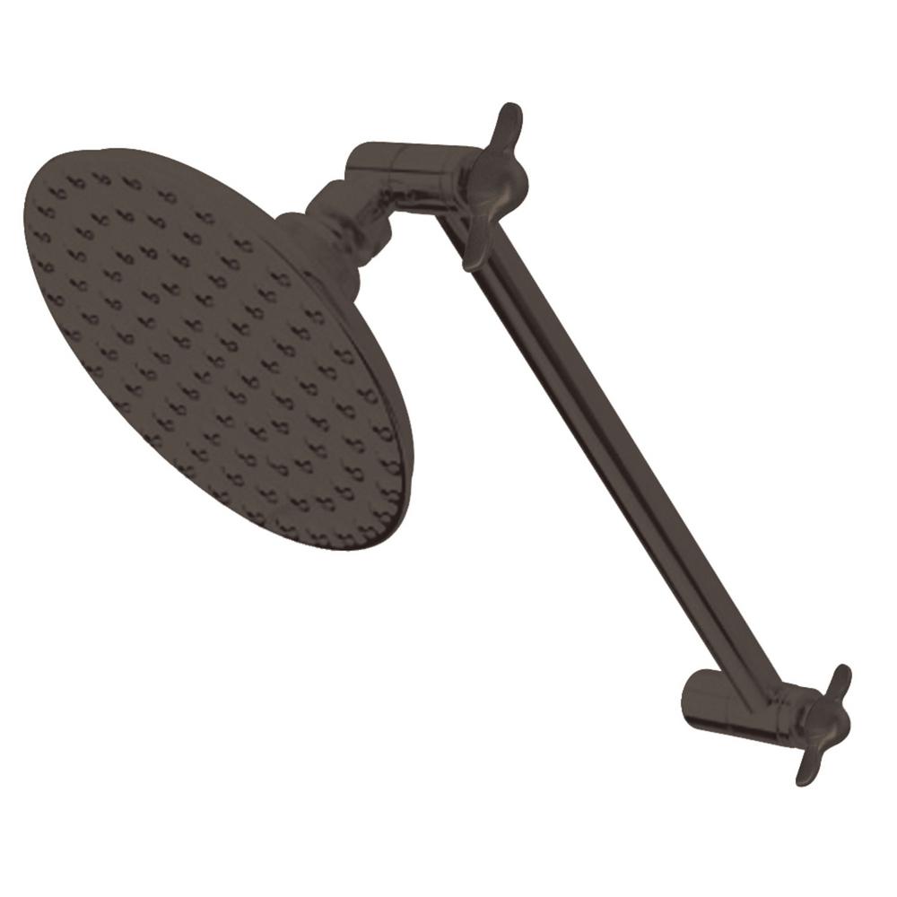 Kingston Brass Victorian Rain 1Spray 5.25 in. Showerhead with Shower Arm in Oil Rubbed Bronze