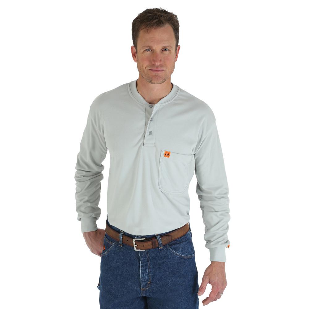 UPC 084084203335 product image for Wrangler RIGGS Workwear Men's Size Large Grey Henley | upcitemdb.com