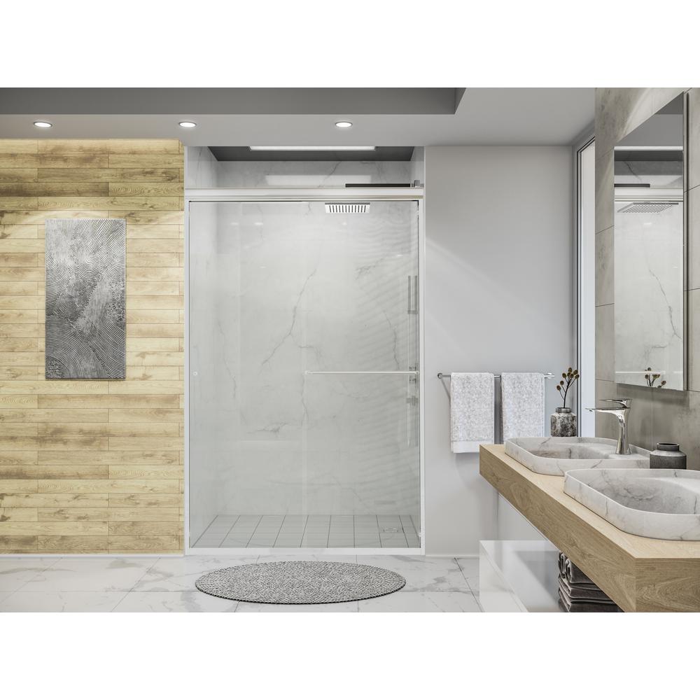 Holcam Distinctive 48 in. W x 70.5 in. H SemiFrameless Sliding Shower