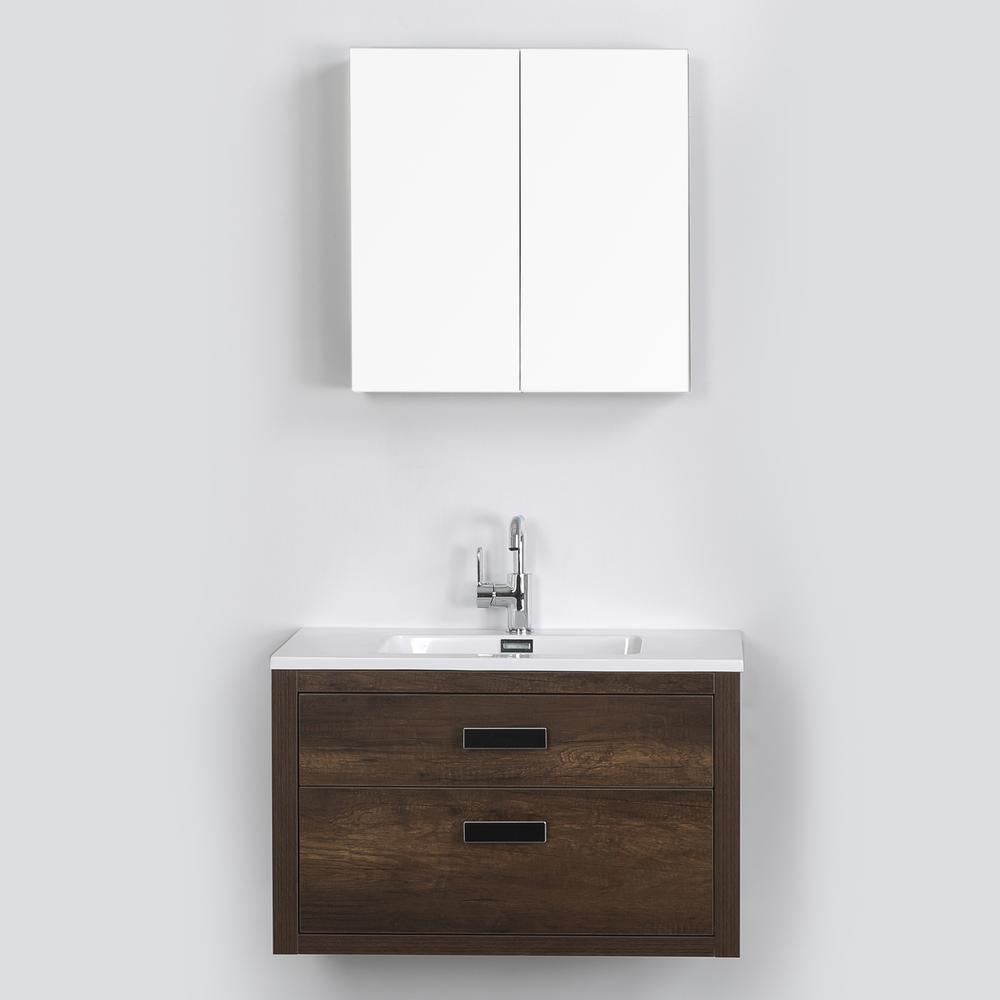 Streamline 31 5 In W X 19 3 H Bath Vanity Brown With Resin 31 5 In W X 19 3 H Bath Vanity