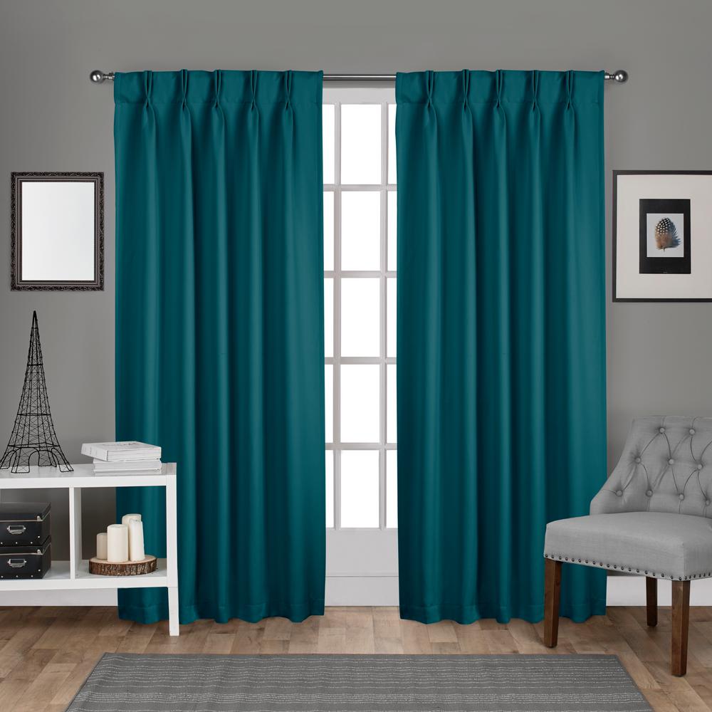 Green Pinch Pleats Curtains Drapes Window Treatments The
