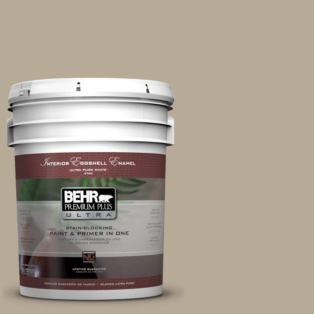 BEHR Premium Plus Ultra 5gal. N3104 Desert Khaki Eggshell Enamel