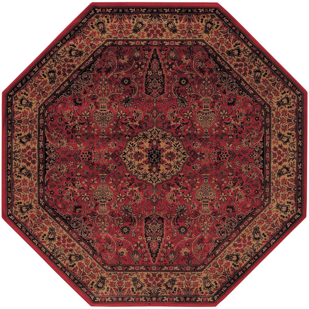 Couristan Everest Ardebil Crimson 4 Ft X Octagon Area Rug Couristan Everest Ardebil Crimson 4 Ft X Octagon Area Rug