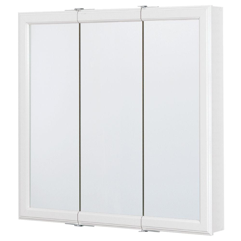 glacier bay 30 in. w x 30 in. h framed surface-mount tri-view