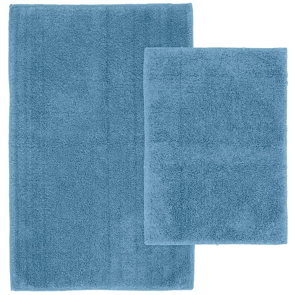 blue bath rugs