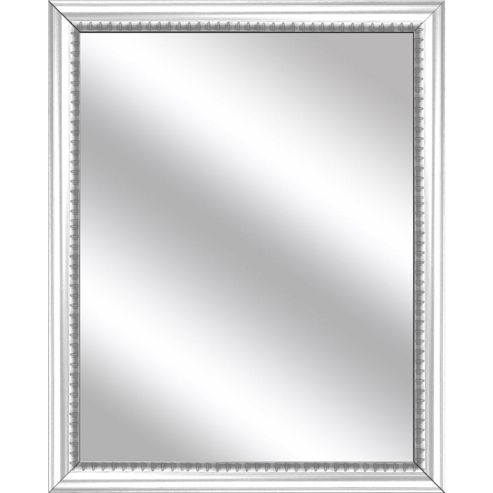 Ptm Images Medium Rectangle White Art Deco Mirror 32 75 In H X 26 75 In W 5 The Home Depot