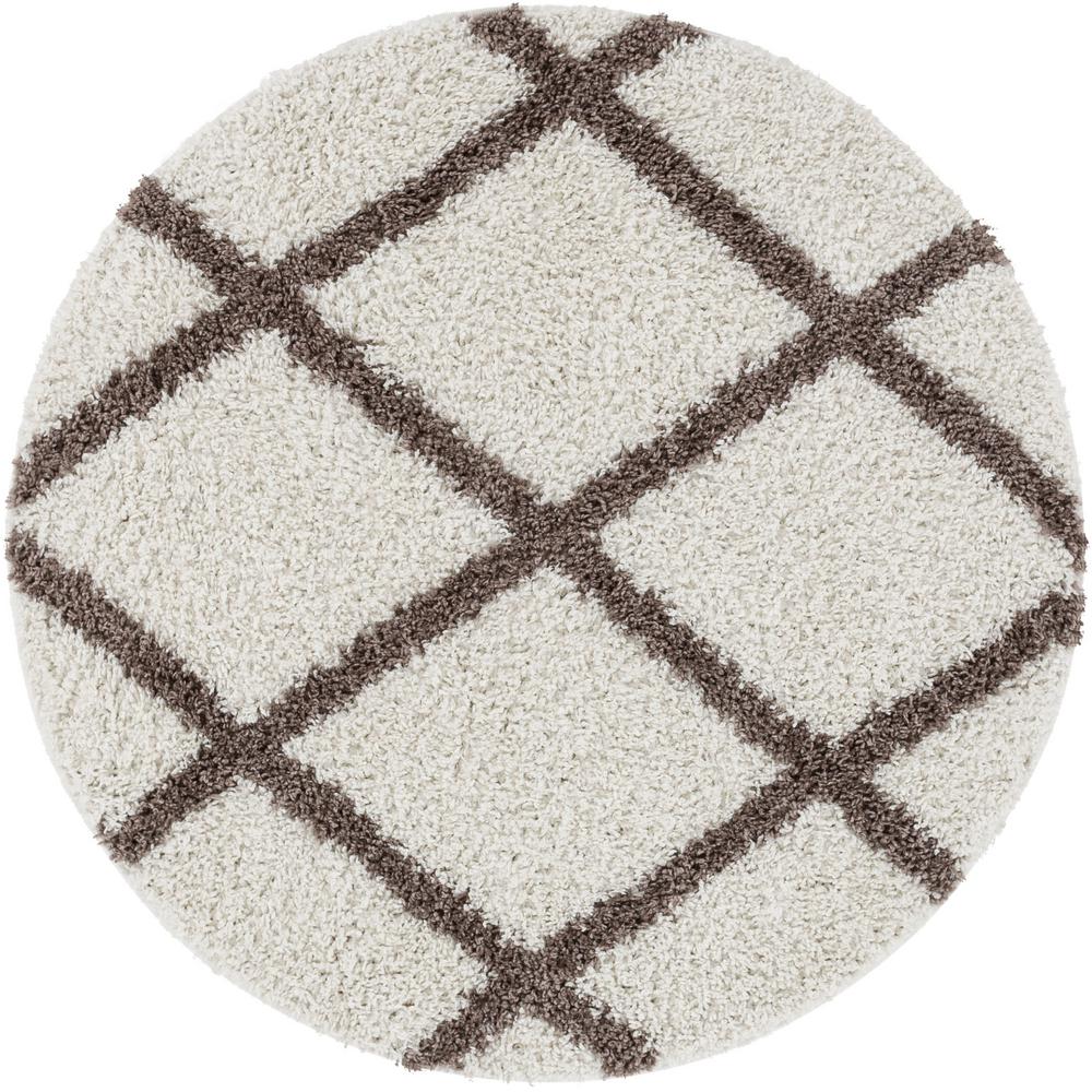 Well Woven Madison Cole Modern Tribal Ivory 3 Ft 11 In X Thick Soft Round Area Rug