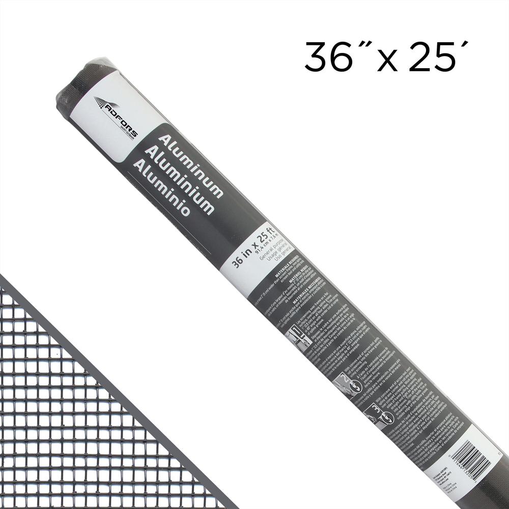 Saint-Gobain ADFORS 36 In. X 300 In. Charcoal Aluminum Insect Screen ...