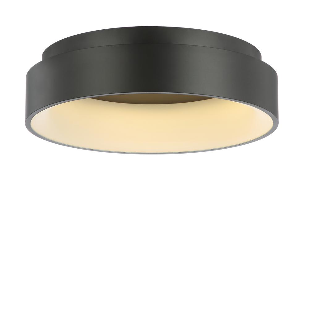 Jonathan Y Ring 17 7 In Black Integrated Led Metal Flush Mount Jonathan Y Ring 17 7 In Black