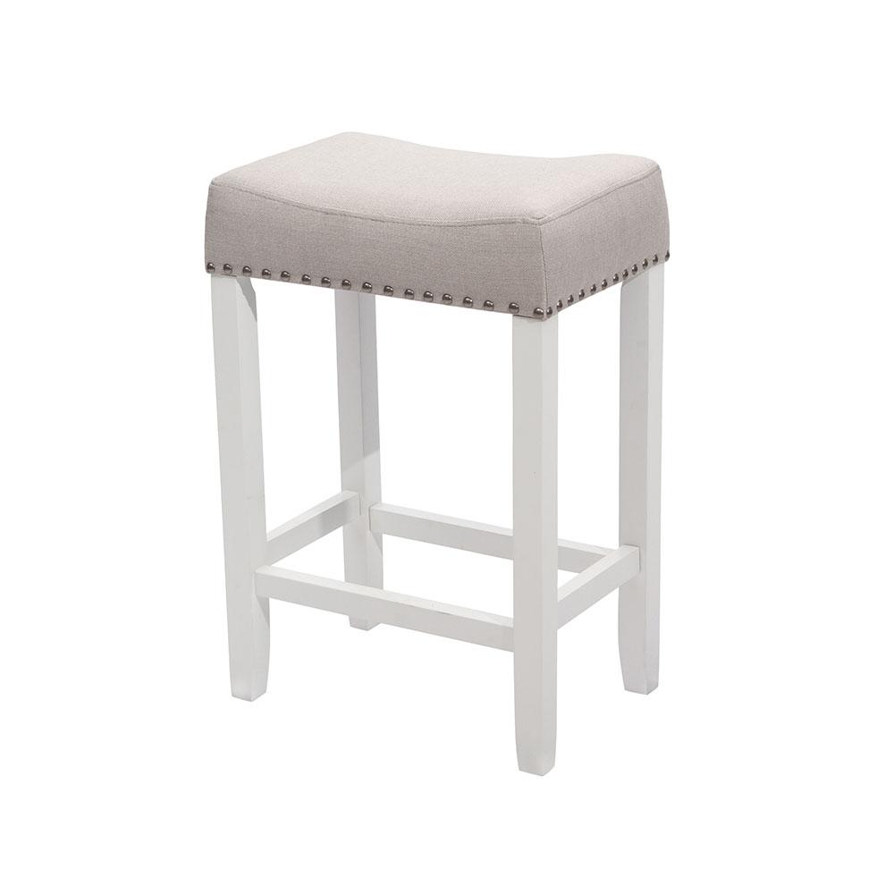 Saddle Seat Counter 24 27 White Bar Stools Kitchen White And Gray Cushioned Bar Stool