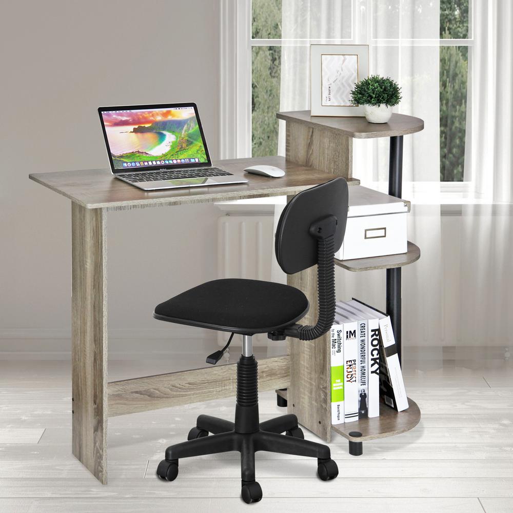 Furinno Compact French Oak Grey Computer Desk 11181gyw Bk The Furinno Compact French Oak Grey
