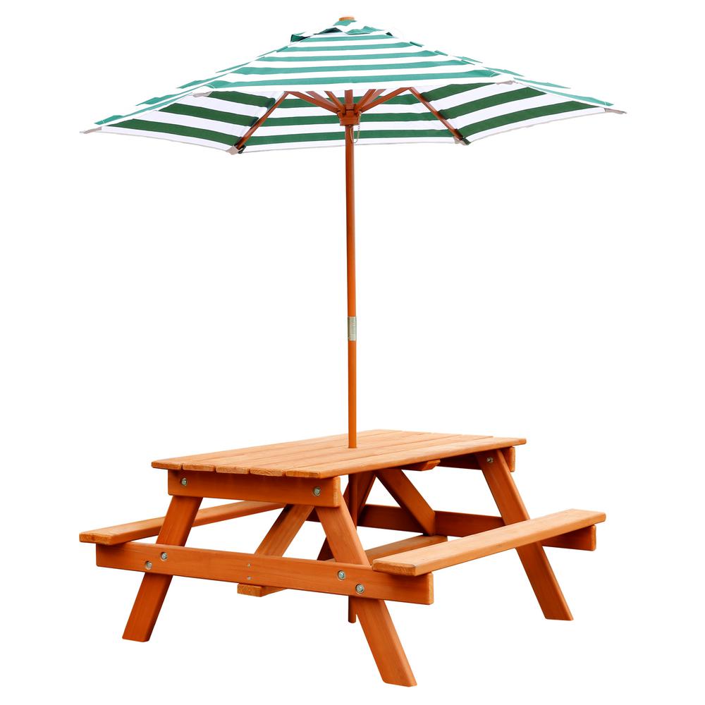 Gorilla Playsets Children S Picnic Table With Umbrella 02 3003 The Home Depot