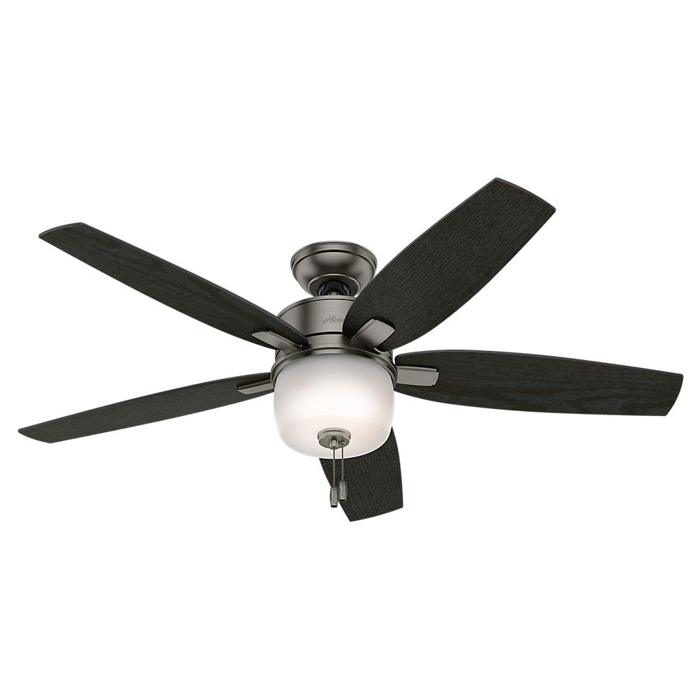 Hunter Calero 52 In Indoor Brushed Slate Ceiling Fan With Light Kit