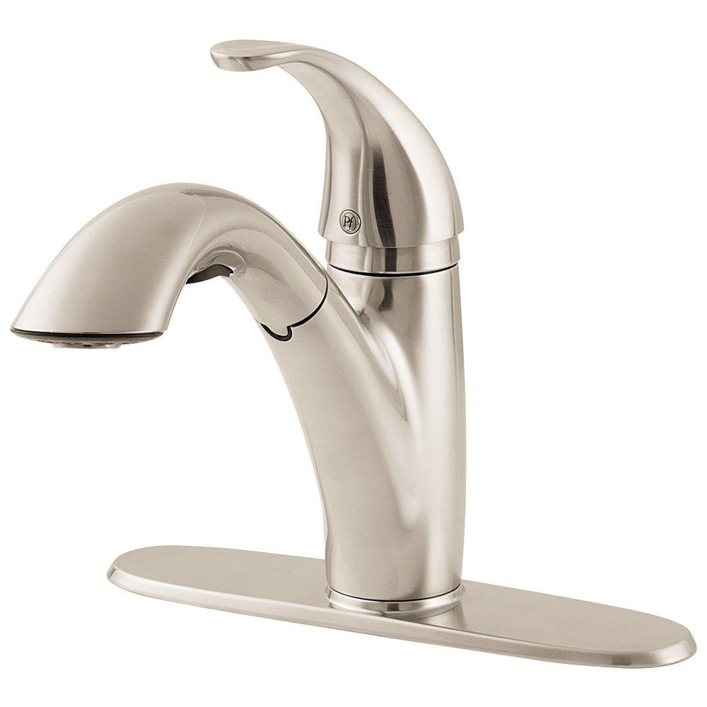 Pfister Parisa Stainless Steel 1 Handle Pull Out Kitchen Faucet Besto