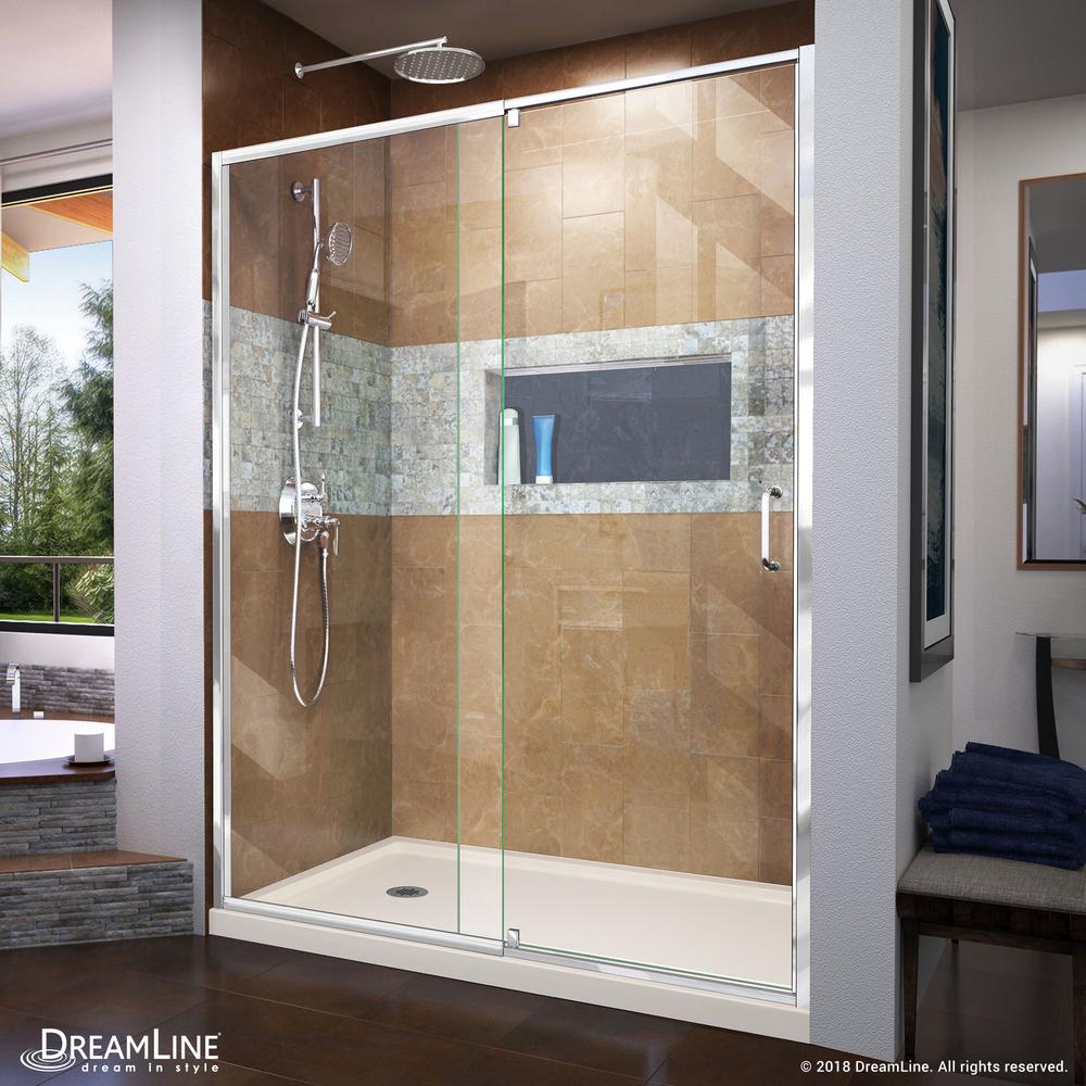 Dreamline Flex 60 In W X 36 In D X 74 75 In Framed Pivot Shower