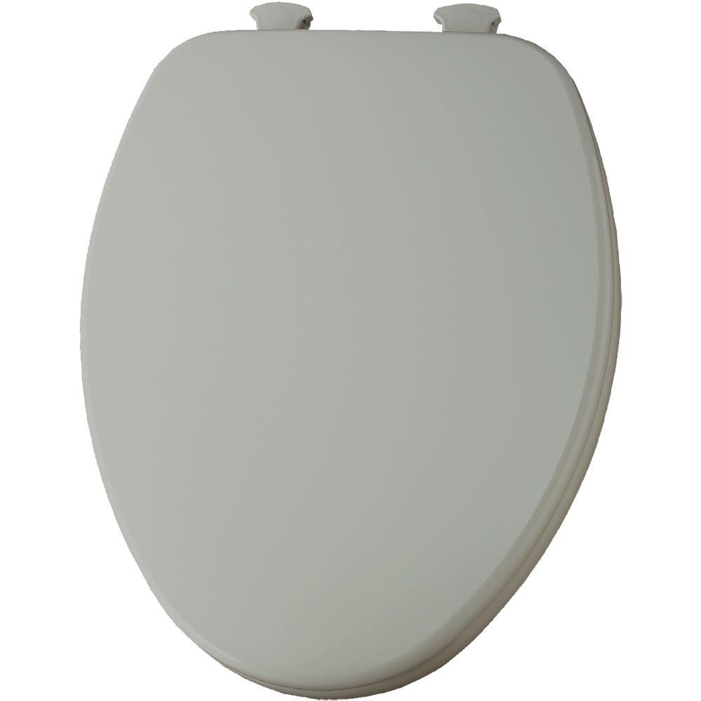 Church LiftOff Elongated Closed Front Toilet Seat in Ice Gray585EC