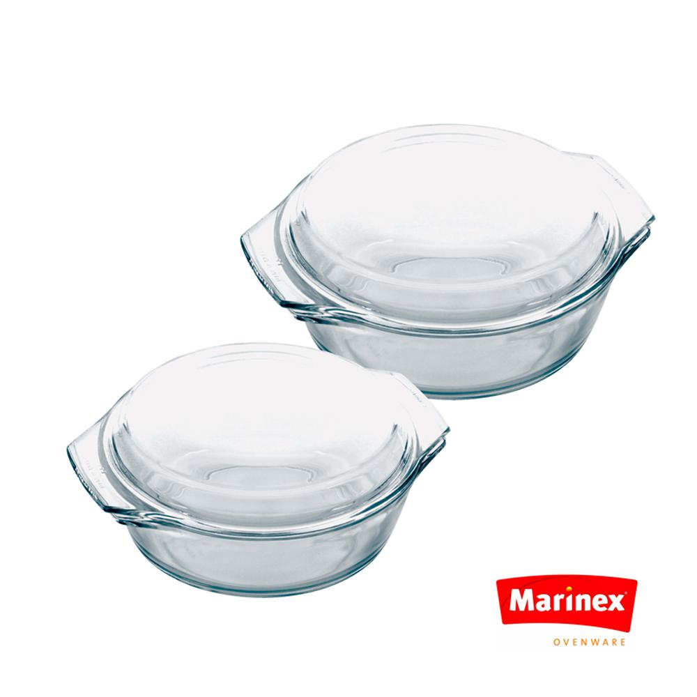 Marinex Celebrity 4Piece Round Glass Casserole Set with Lids